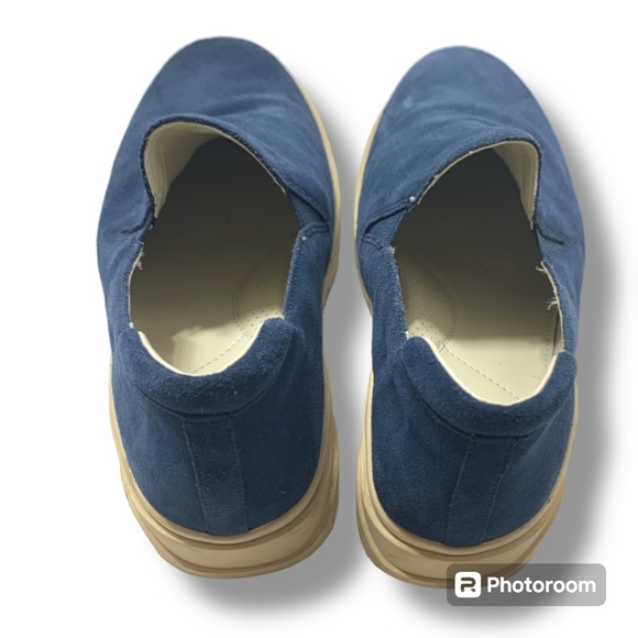 Franco Sarto Women's Mayve Slip On Shoe Size 9m Sneaker Sporty Navy Suede Flat - Picture 5 of 9